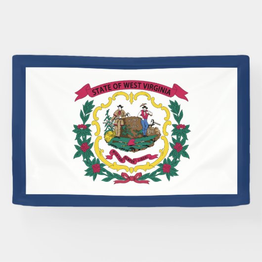West Virginia State Flag Spandoek (Horizontaal)