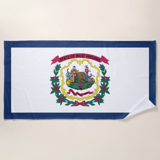 West Virginia State Flag Strandlaken (Voorkant)