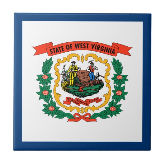 West Virginia State Flag Tegeltje (Voorkant)