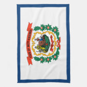 West Virginia State Flag Theedoek (Verticaal)