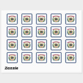 West Virginia State Flag Vierkante Sticker (Vel)