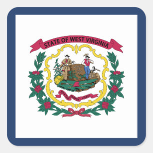 West Virginia State Flag Vierkante Sticker