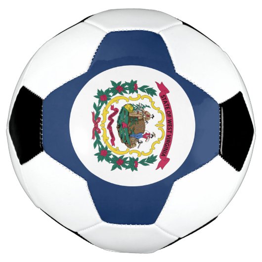 West Virginia State Flag Voetbal (Gedraaid)