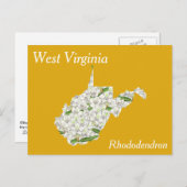 West Virginia State Flower Collage Map Briefkaart (Voorkant / Achterkant)