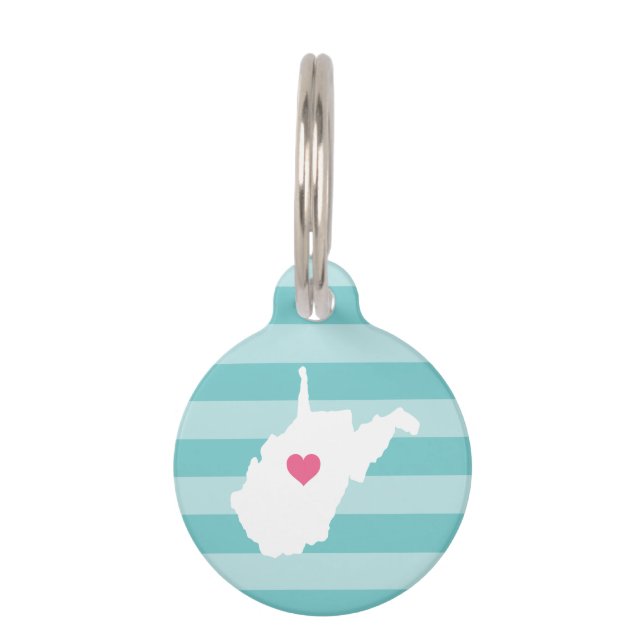 West Virginia State Heart Huisdierpenning (Voorkant)