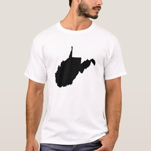 West Virginia State Outline T-shirt (Voorkant)