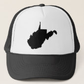 West Virginia State Outline Trucker Pet (Voorkant)