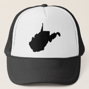 West Virginia State Outline Trucker Pet