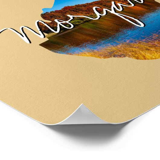 West Virginia State Photo insert and town name Poster (Hoek)