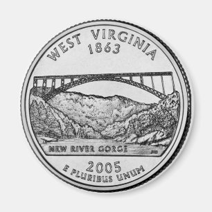 West Virginia State Quarter magnet 2005