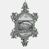 West Virginia State Quarter Tin Sneeuwvlok Ornament (Links)
