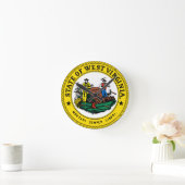 West Virginia State Seal Clock Ronde Klok (Huis)
