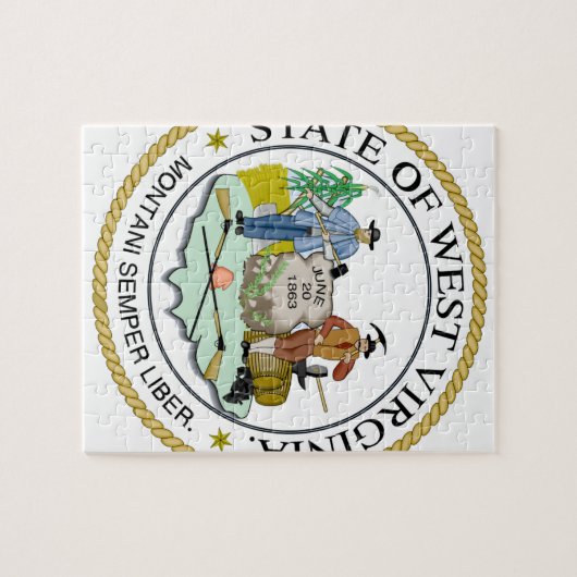 West Virginia State Seal Legpuzzel (Horizontaal)