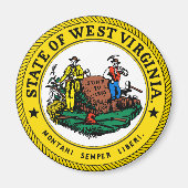 West Virginia State Seal Magnet (Voorkant)