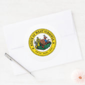 West Virginia State Seal Ronde Sticker (Envelop)