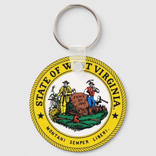 West Virginia State Seal Sleutelhanger (Voorkant)