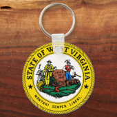 West Virginia State Seal Sleutelhanger (Voorkant)