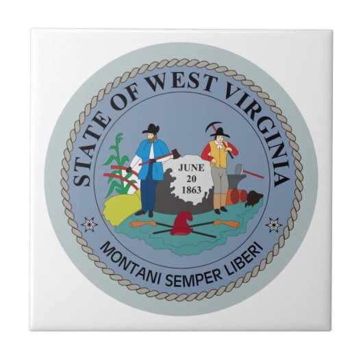 West Virginia State Seal Tegeltje (Voorkant)
