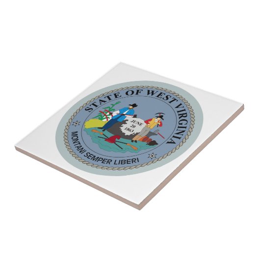 West Virginia State Seal Tegeltje (Zijkant)