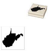 West Virginia State Solid Rubber Art Stamp Rubberstempel (Gestempeld)