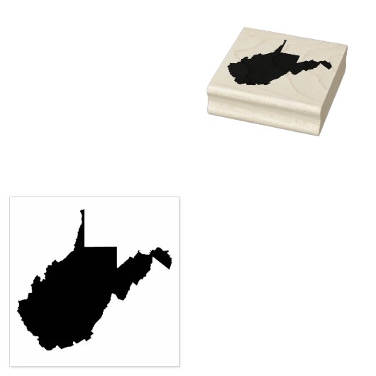 West Virginia State Solid Rubber Art Stamp Rubberstempel (Gestempeld)