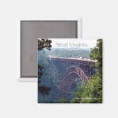 West Virginia State Travel Foto Koelkast Magnet (Voorkant / Achterkant)