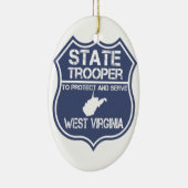 West Virginia State Trooper Protect and Serve Keramisch Ornament (Rechts)