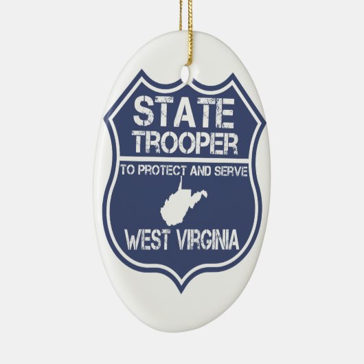 West Virginia State Trooper Protect and Serve Keramisch Ornament (Rechts)
