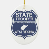 West Virginia State Trooper Protect and Serve Keramisch Ornament (Voorkant)