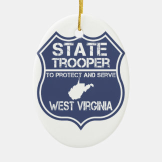 West Virginia State Trooper Protect and Serve Keramisch Ornament