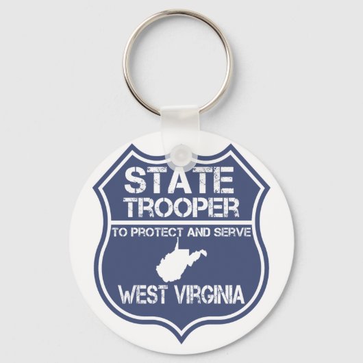 West Virginia State Trooper Protect and Serve Sleutelhanger (Voorkant)