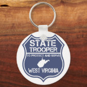 West Virginia State Trooper Protect and Serve Sleutelhanger (Voorkant)