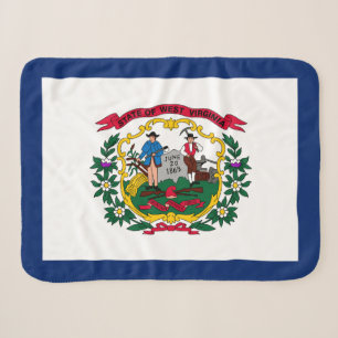 West Virginia State Vlag Print Patriottisch Sherpa Deken