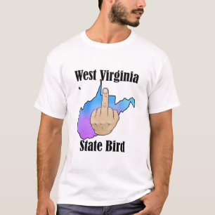 West Virginia state vogel t-shirt middelvinger