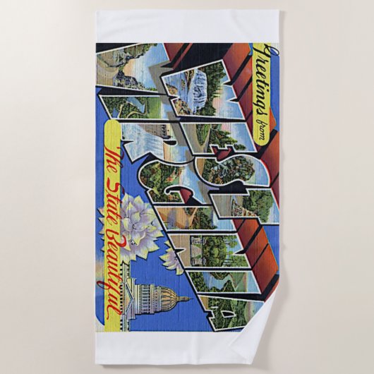 West Virginia State Wild & Wonderful Verenigde Sta Strandlaken (Voorkant)