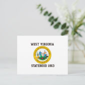 West Virginia Statehood 1863 Briefkaart (Staand voorkant)