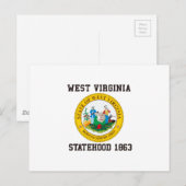 West Virginia Statehood 1863 Briefkaart (Voorkant / Achterkant)