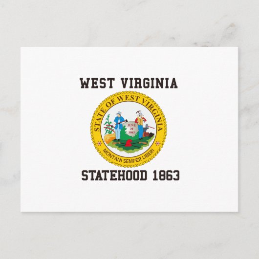 West Virginia Statehood 1863 Briefkaart (Voorkant)