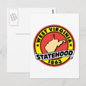 West Virginia Statehood 1863 Briefkaart (Voorkant / Achterkant)