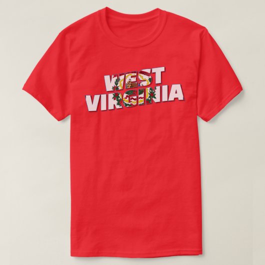 West Virginia  stijl retro souvenir 2 T-shirt (Design voorkant)