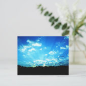 West Virginia Sunrise Blue Briefkaart (Staand voorkant)