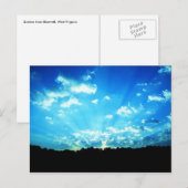 West Virginia Sunrise Blue Briefkaart (Voorkant / Achterkant)