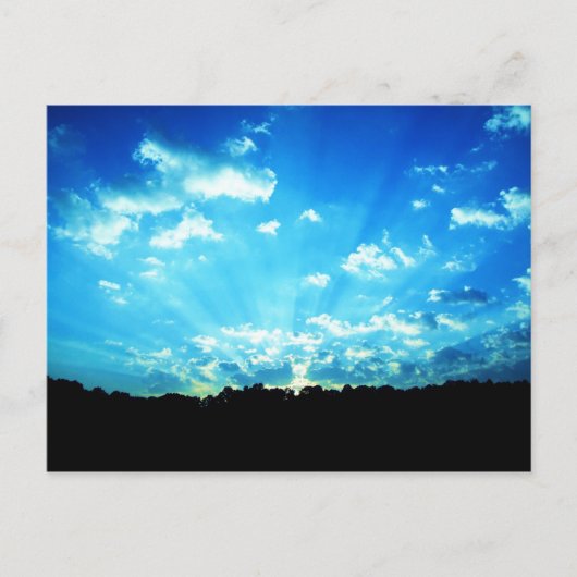 West Virginia Sunrise Blue Briefkaart (Voorkant)