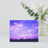 West Virginia Sunrise Paars Briefkaart (Staand voorkant)
