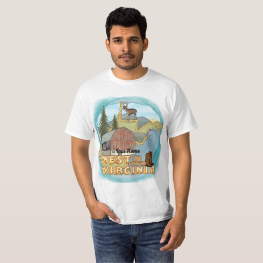West Virginia T-shirt (Voorkant volledig)