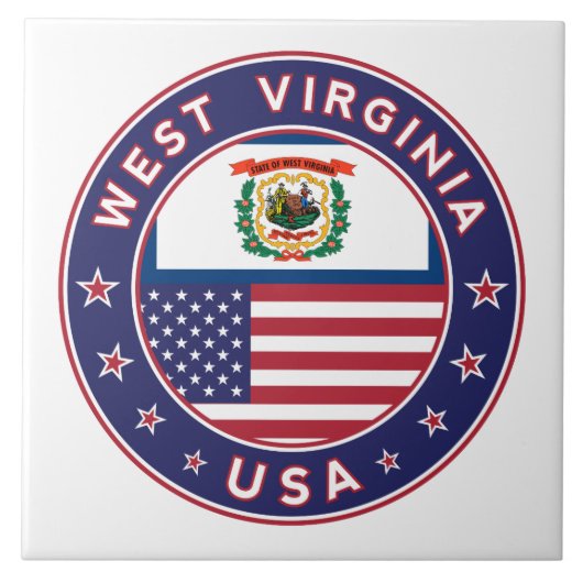 West Virginia Tegeltje (Voorkant)