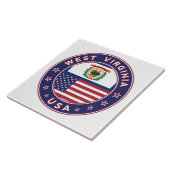 West Virginia Tegeltje (Zijkant)