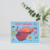 West Virginia The Mountain State  Briefkaart (Staand voorkant)