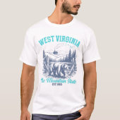 West Virginia The Mountain State T-shirt (Voorkant)
