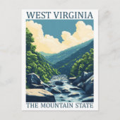 West Virginia the Mountain State USA Travel Place Briefkaart (Voorkant)
